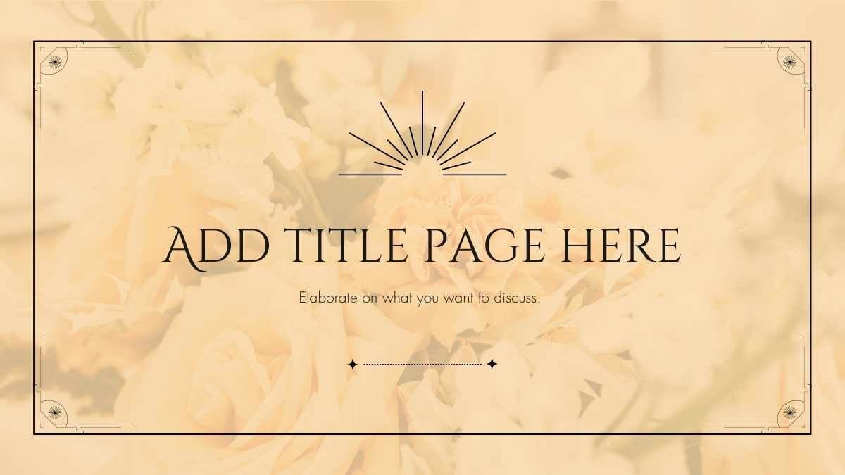 Art Deco Event Planning for Weddings Slides - slide 9