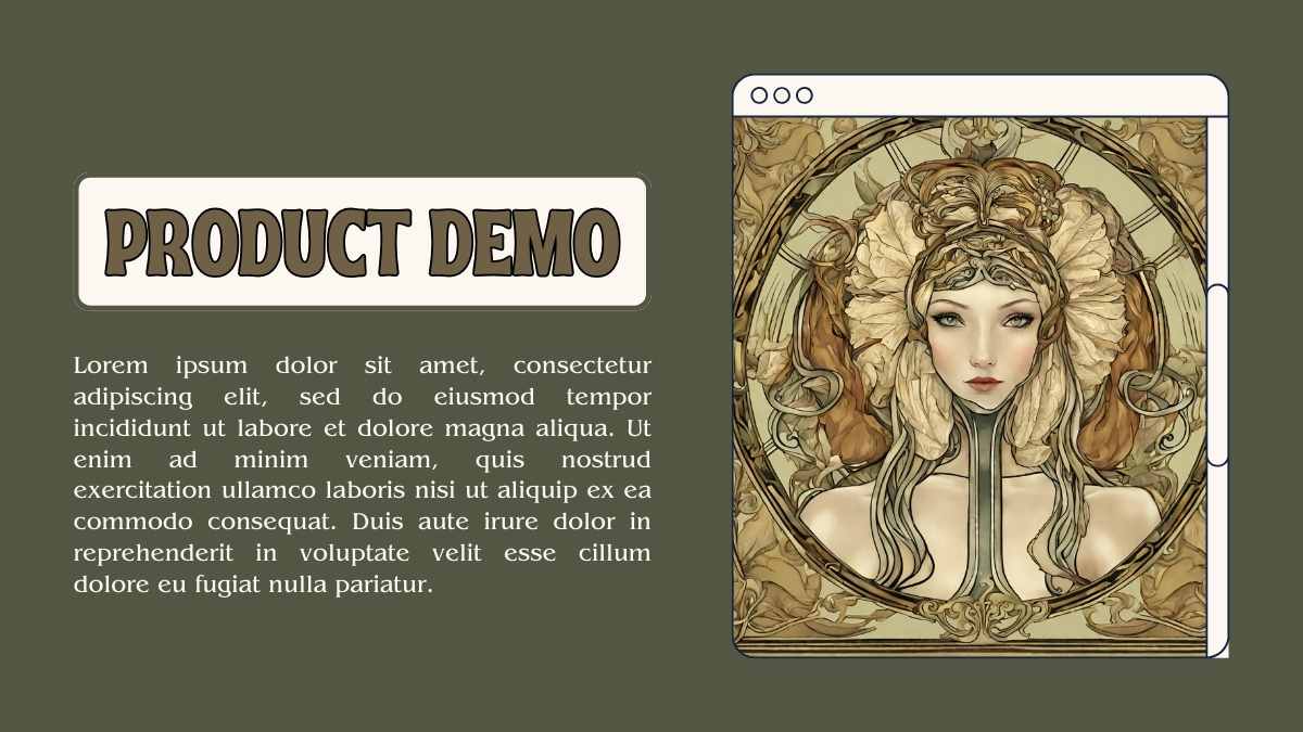 Pitch Deck Estético Art Nouveau - deslizar 12