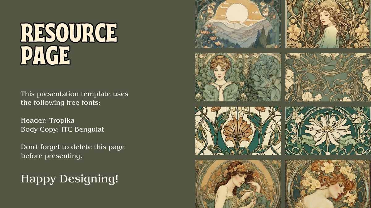 Art Nouveau Aesthetic Pitch Deck - slide 15