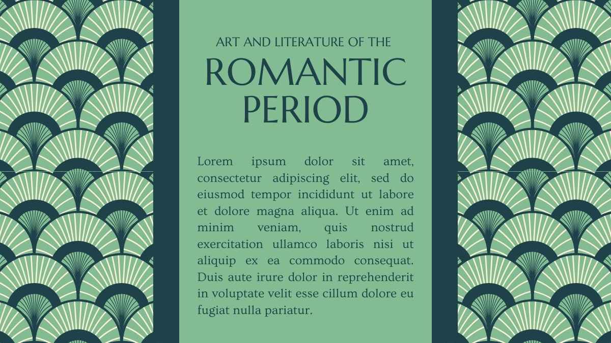 Plantillas de Arte Nouveau para Materia de Artes en Secundaria: Diapositivas del Romanticismo - diapositiva 9