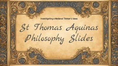 Art Nouveau St Thomas Aquinas Philosophy Slides