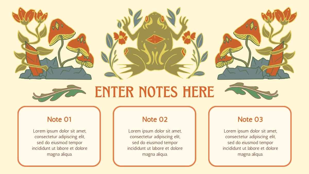 Art Nouveau Style Notes for School Slides - slide 9