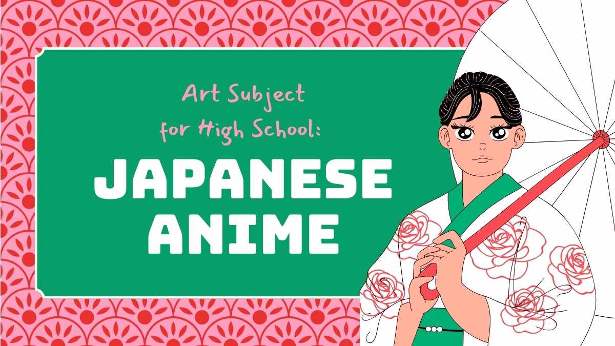 Asignatura de Arte para Secundaria: Plantillas de Anime Japonés - diapositiva 1