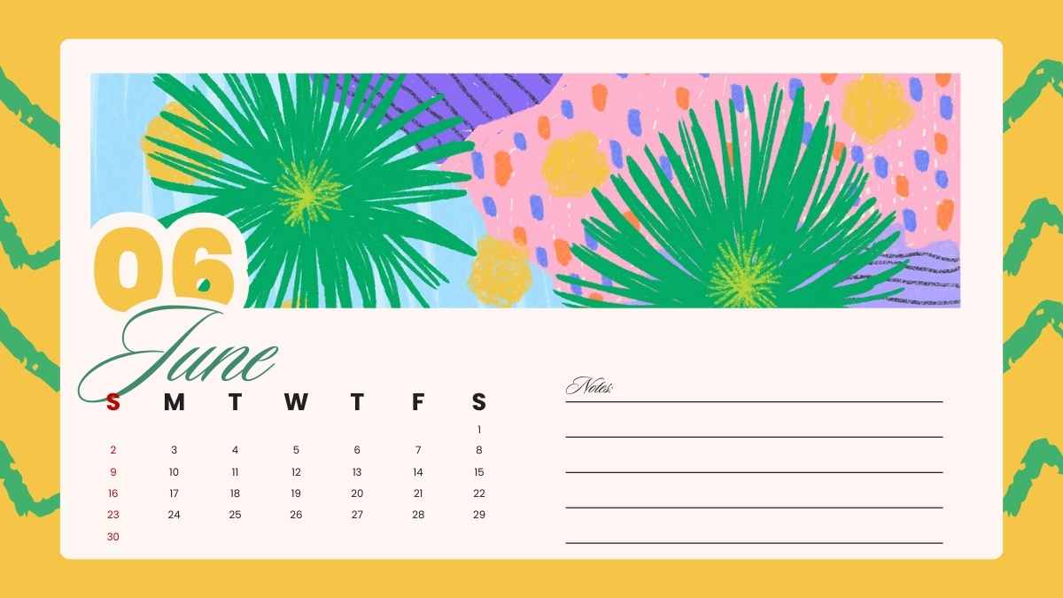 Artistic Lettering Style Yearly Calendar 2024 Slides - slide 11