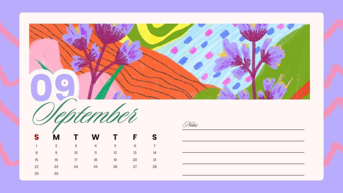 Artistic Lettering Style Yearly Calendar 2024 Slides - slide 15