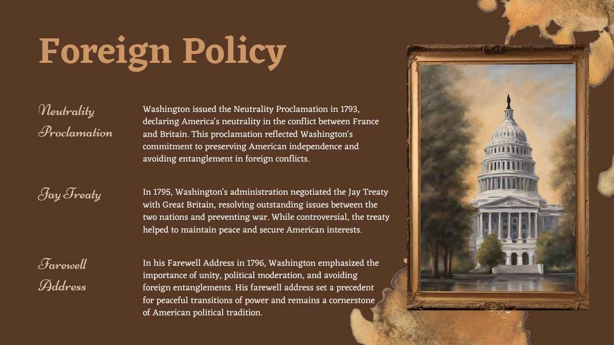 Artistic Presidency Of George Washington Biography Slides - diapositiva 11