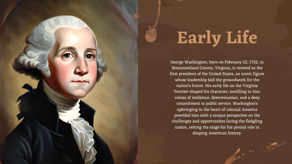 Artistic Presidency Of George Washington Biography Slides - slide 3