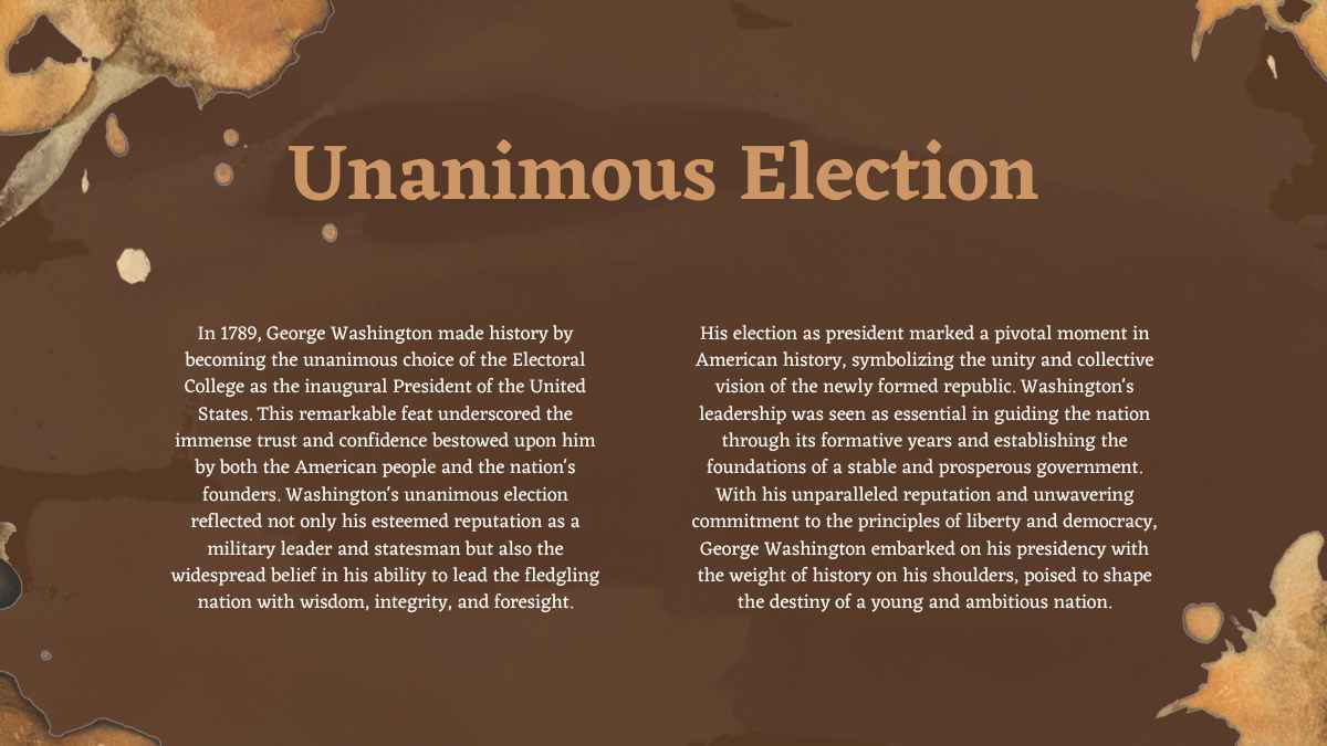 Artistic Presidency Of George Washington Biography Slides - slide 7