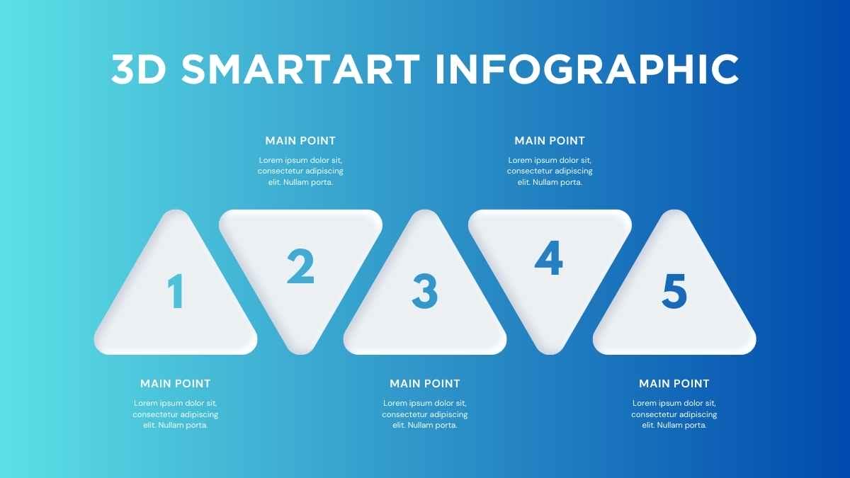 Basic 3D SmartArt Infographic - slide 1