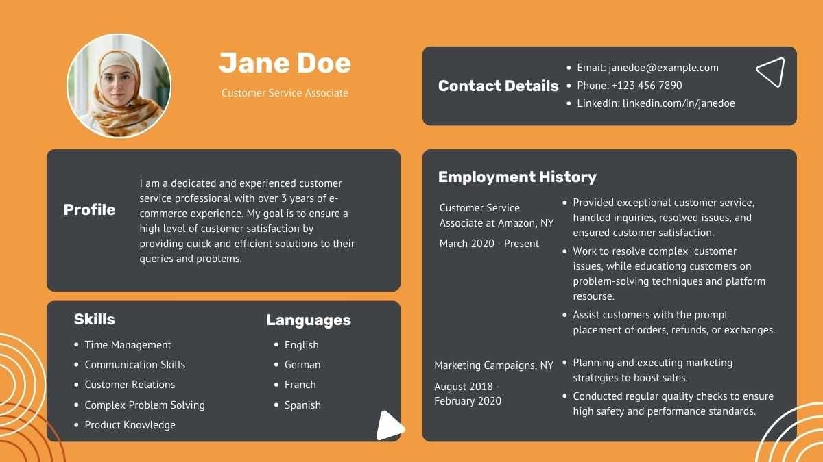 Basic Amazon Resume - diapositiva 4