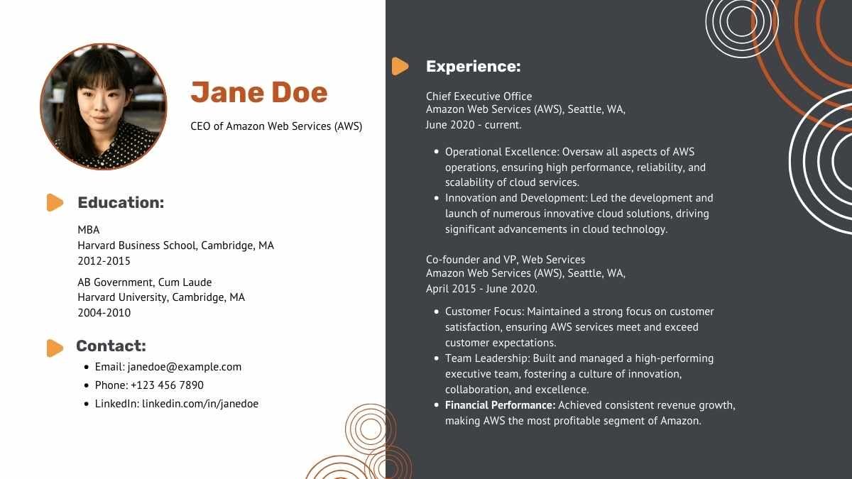 Basic Amazon Resume - diapositiva 6