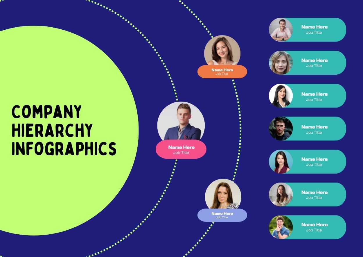 Basic Company Hierarchy Infographics - slide 2