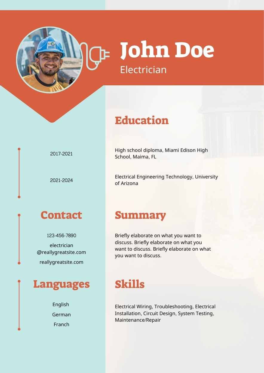 Basic Electrical Resume - diapositiva 3