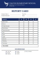 Basic Elementary Report Card