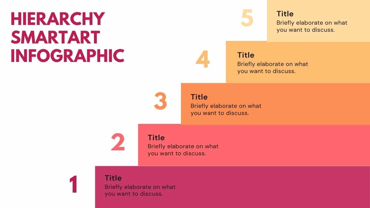 Basic Hierarchy SmartArt Infographic - slide 1