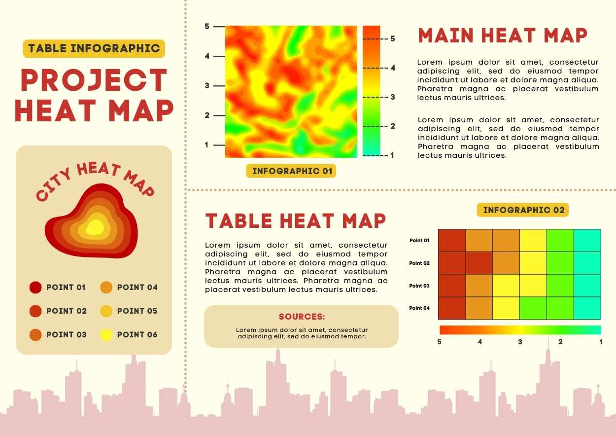 Basic Project Heat Map Table Infographic - slide 1