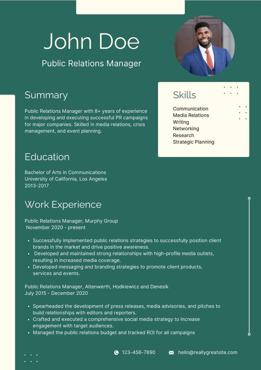 Basic Public Relations Resume - slide 5