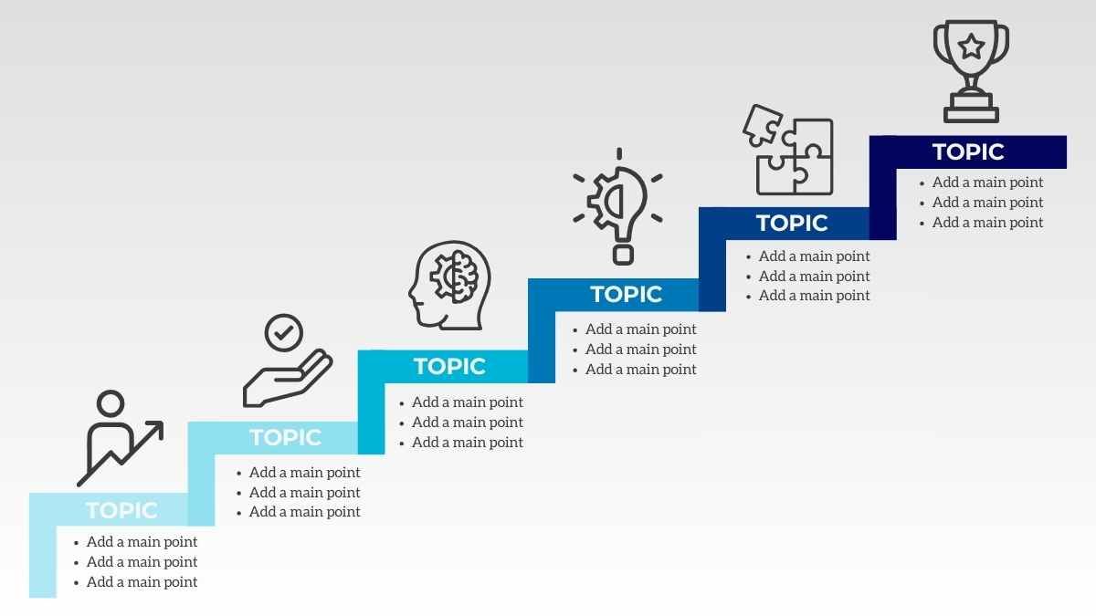 Basic Staircase Process Flow Infographic - slide 2