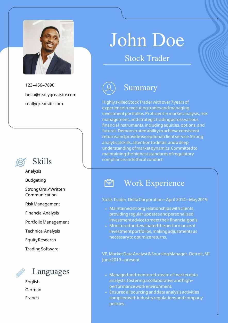 Basic Stock Market Data Expert Resume - slide 8