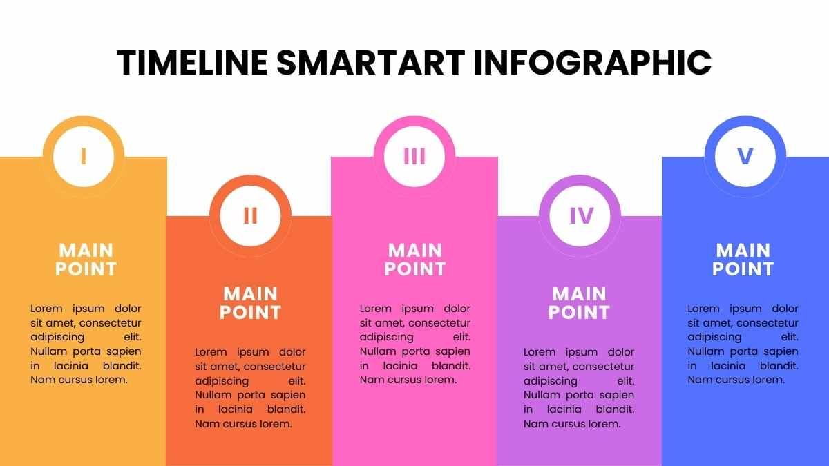 Basic Timeline SmartArt Infographic - slide 1