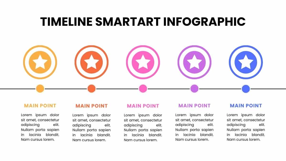 Basic Timeline SmartArt Infographic - slide 3