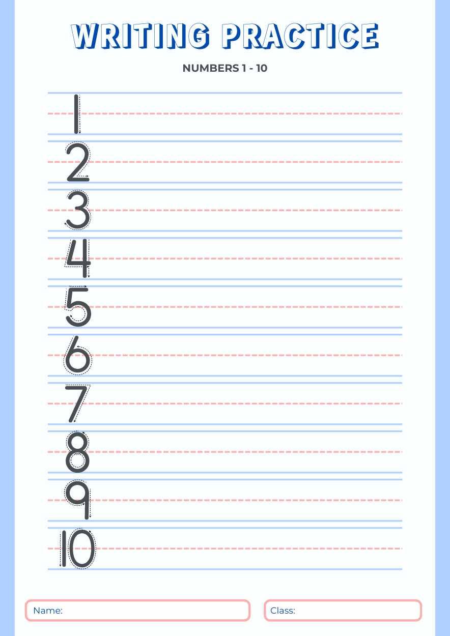 Basic Writing Number Worksheet - diapositiva 2