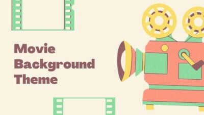 Beige and Orange Illustrative Movie Background Slides