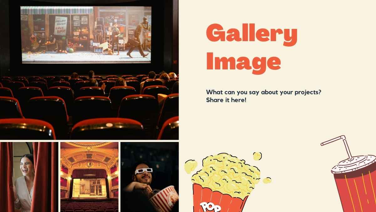 Beige and Orange Illustrative Movie Background Slides - slide 10