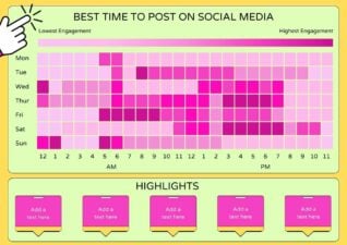 Slides Carnival Google Slides and PowerPoint Template Best Time to Post on Social Media for Marketing Heat Map 1