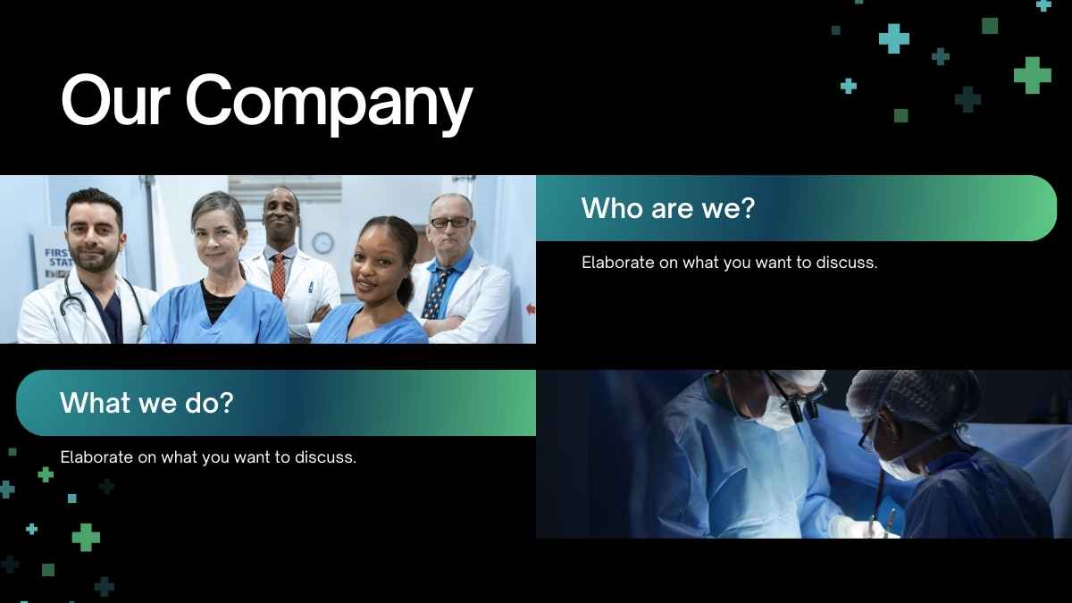 Blue Green Non Profit Hospital Professional Slides - slide 7