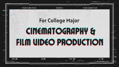 Slides Animados de Cinema para Curso Universitário