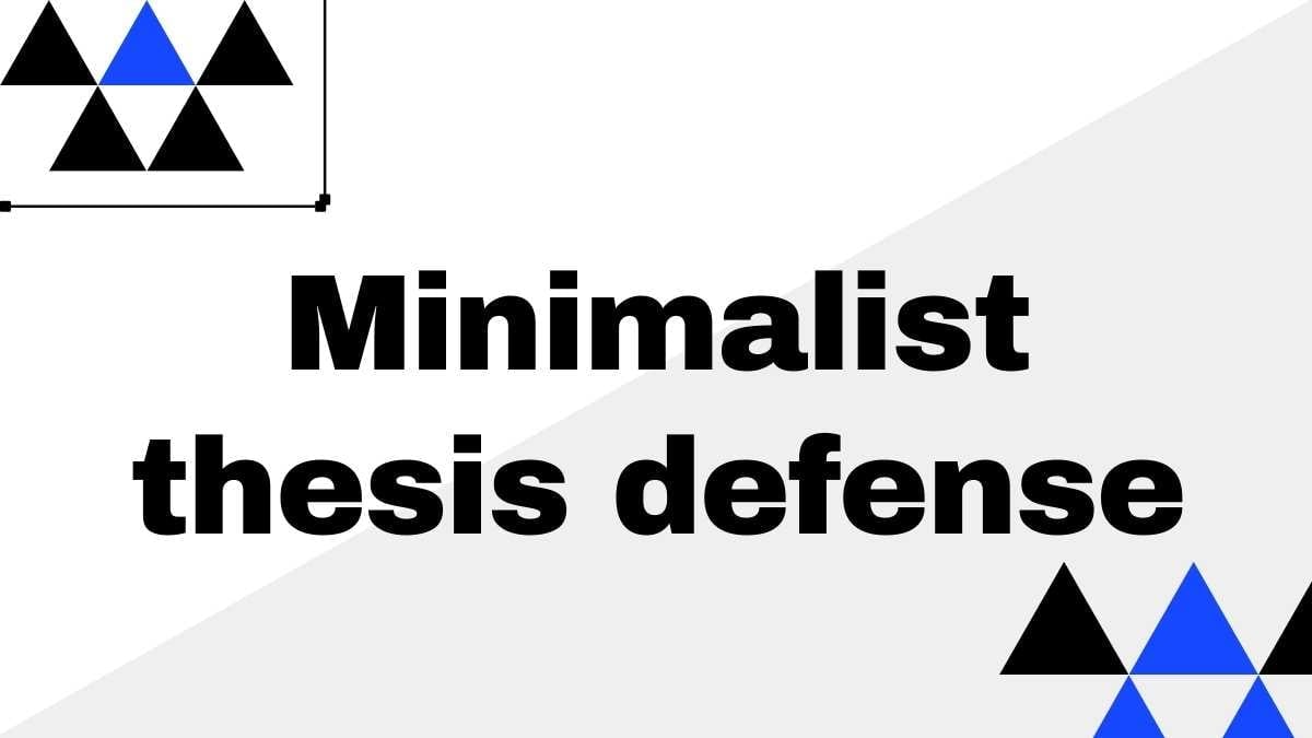 Plantillas Sencillas y Minimalistas para Defensa de Tesis - diapositiva 1