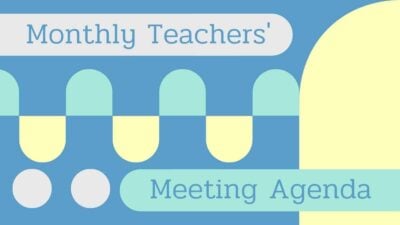 Minimal Teachers' Meeting Agenda Slides