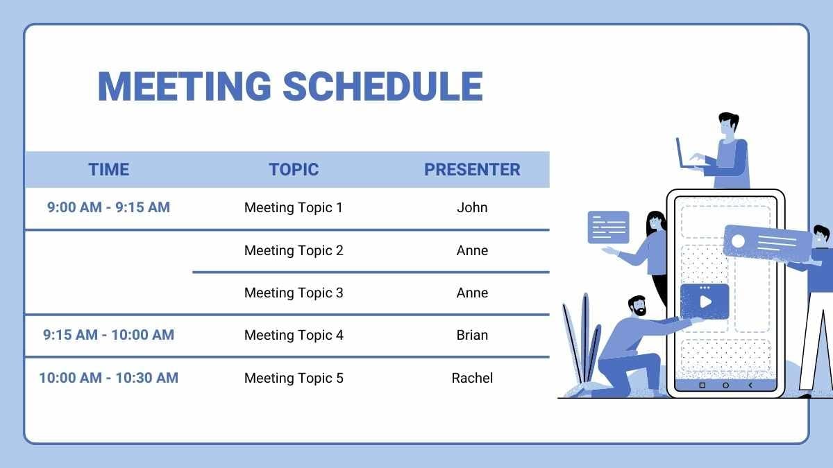 Agenda Rapat Tim dengan Ilustrasi Menarik - slide 7