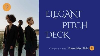 Pitch Deck Elegante Azul e Verde