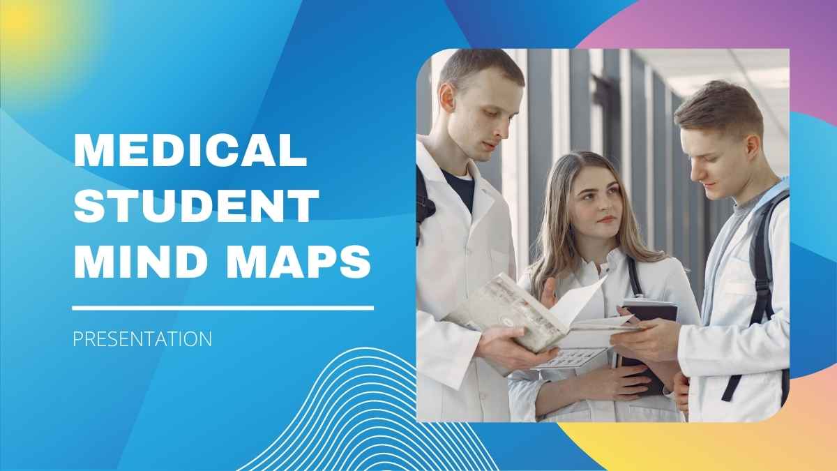 Mapas Mentais para Estudantes de Medicina em Azul e Bege - deslizar 1