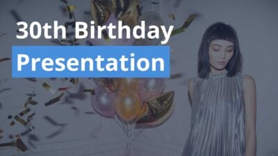 Slides Carnival Google Slides and PowerPoint Template Blue and Grey Simple and Basic 30th Birthday Creative Presentation