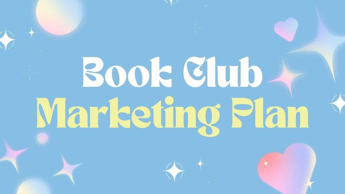 Blue and Pastel Dreamy Gradient Book Club Marketing Plan Slides - slide 1