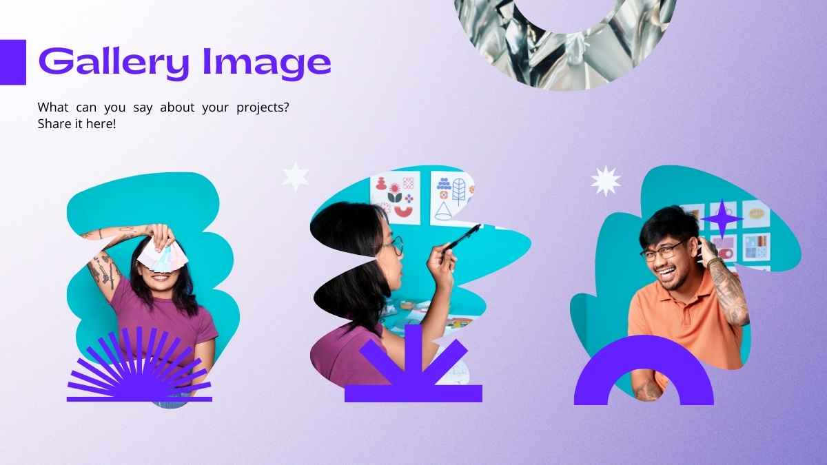 Slide Background Agensi Kreatif Biru dan Ungu - slide 13