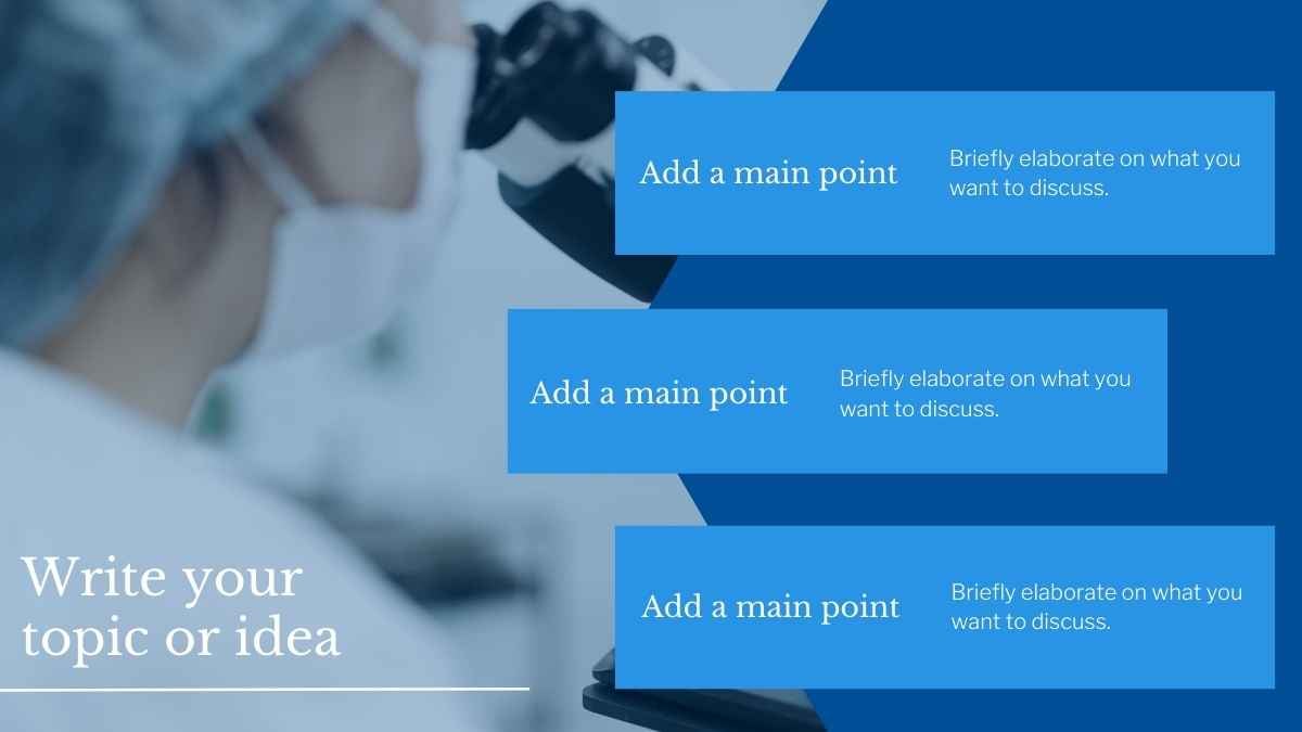 Slides de Avanços Minimalistas em Tecnologia Médica Azul - deslizar 15