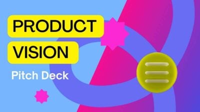 Deck Presentasi Visi Produk Futuristik Ungu