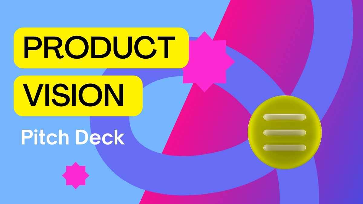 Deck Presentasi Visi Produk Futuristik Ungu - slide 1