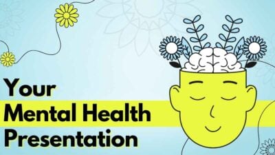 Plantillas Animadas Ilustrativas de Salud Mental en Azul y Amarillo