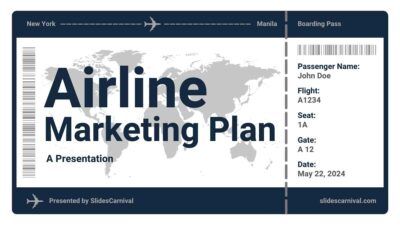 Minimal Boarding Pass Airline Marketing Plan