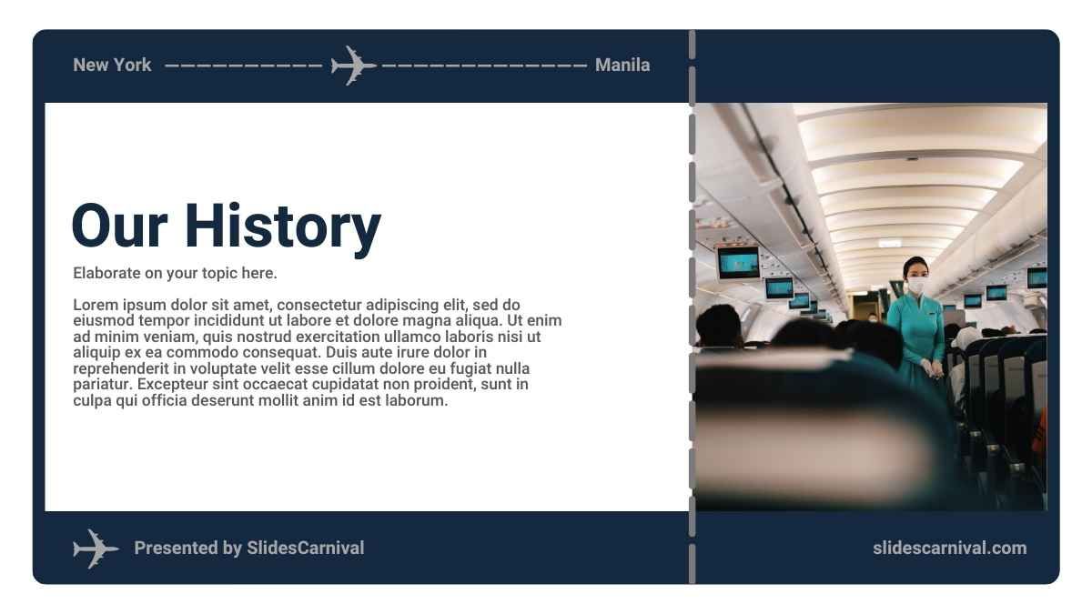 Minimal Boarding Pass Airline Marketing Plan - slide 9