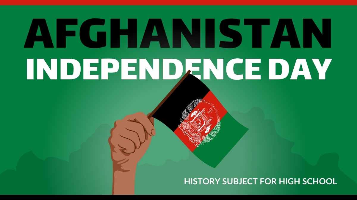 Bold History Subject for High School: Afghanistan Independence Day - slide 1