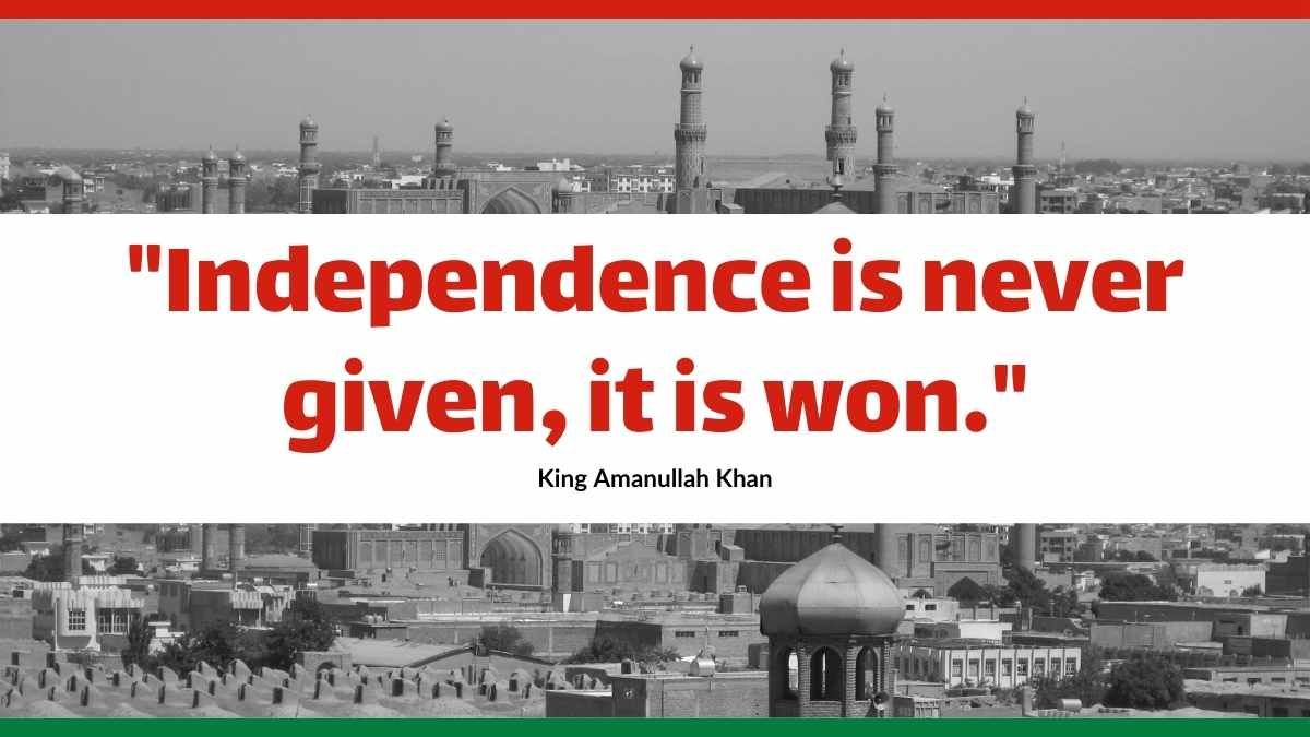 Bold History Subject for High School: Afghanistan Independence Day - slide 7