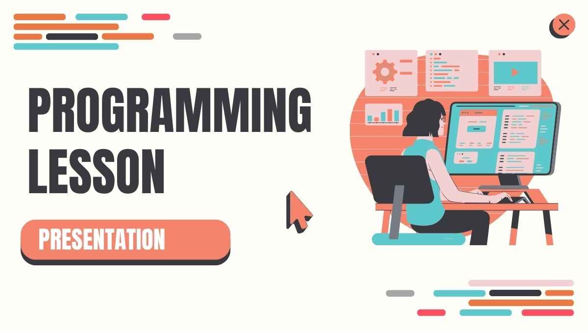 Bold Illustrated Programming Lesson - diapositiva 1