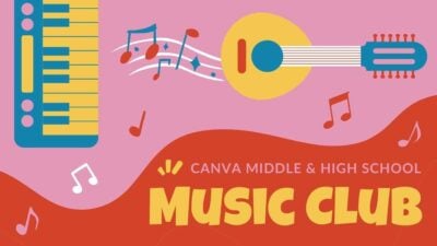 Bold Illustrated School Music Club Slides