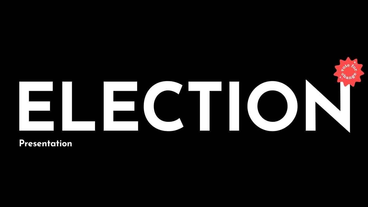 Bold Minimal Election Slides - slide 1